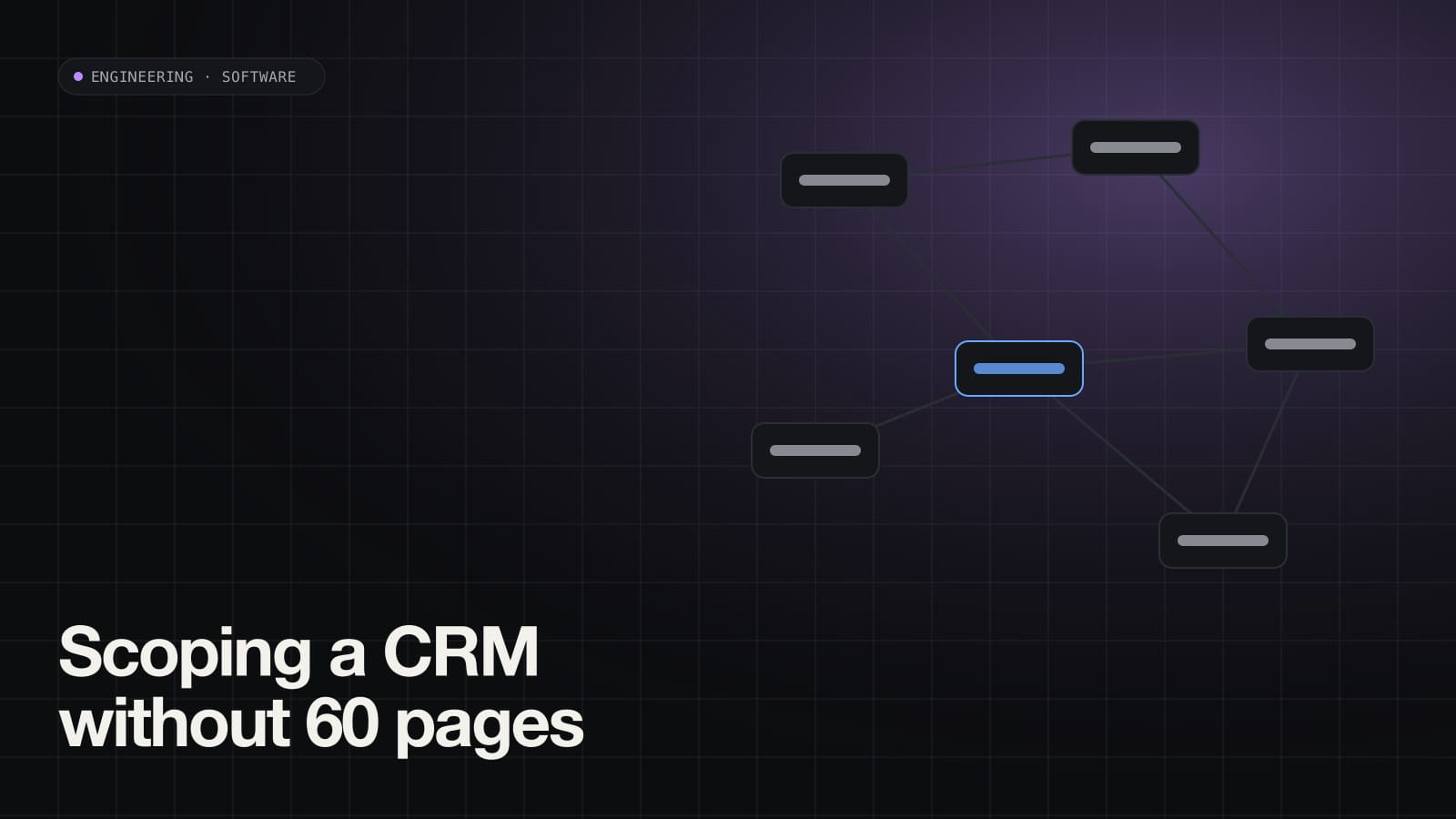 Scoping a custom CRM without a 60-page document